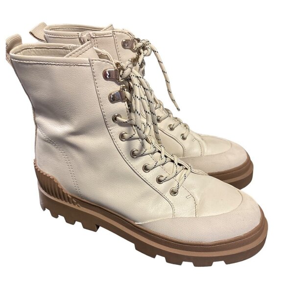 Circus Sam Edelman Ivory Lace Up Indy Snow Boot Sz 10M - Picture 2 of 8